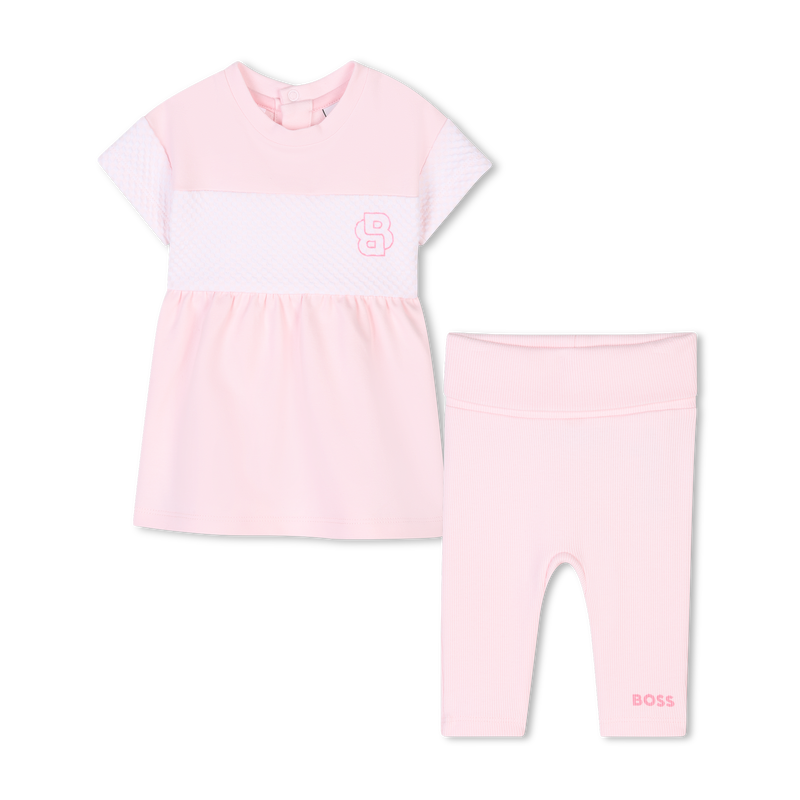 Conjunto de vestido e leggings BOSS 
                    GIRL
