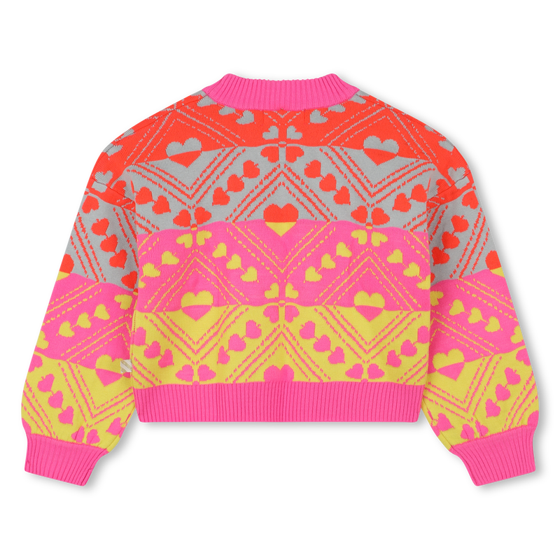Camisola de malha com padrões de coração BILLIEBLUSH 
                    GIRL
