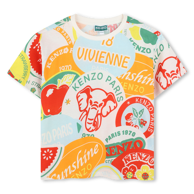 Short-Sleeved Cotton T-Shirt KENZO KIDS BOY