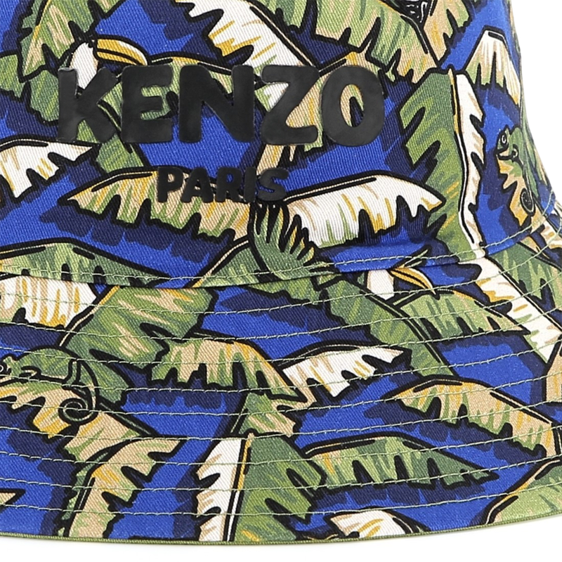 Reversible cotton bucket hat KENZO KIDS 
                    UNISEX