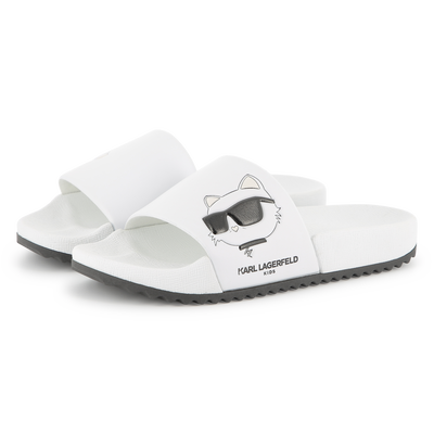 Chinelos com estampa em relevo KARL LAGERFELD KIDS GIRL