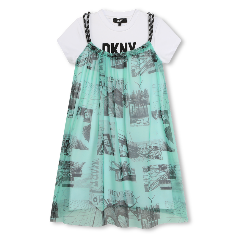 Vestido 2 em 1 com alças DKNY 
                    GIRL