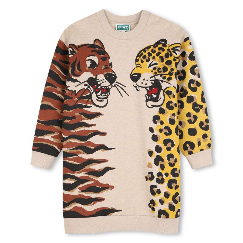Vestido de moletom KENZO KIDS 
                        GIRL
