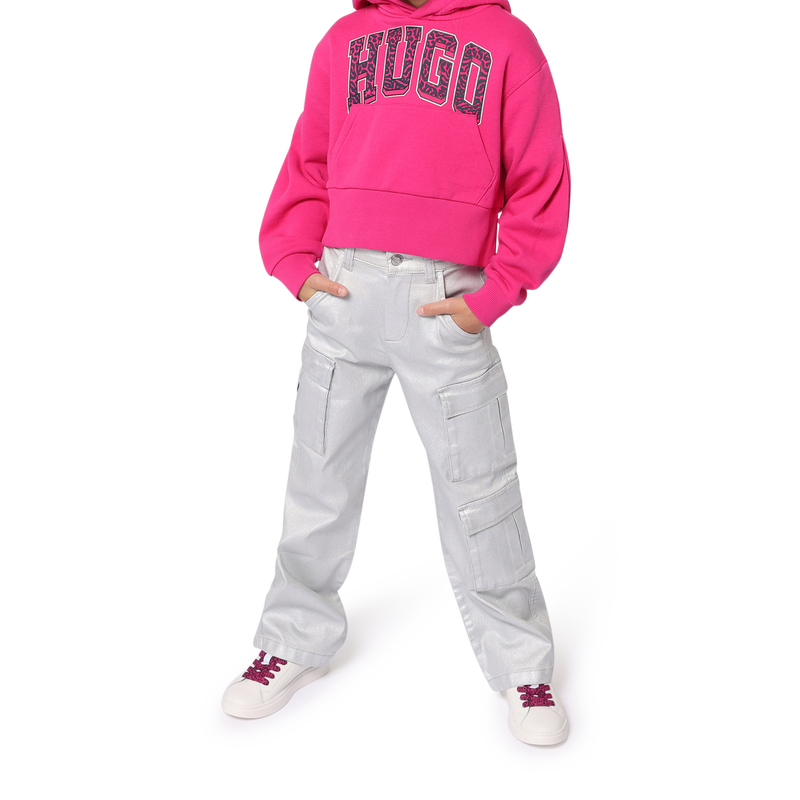 Sweatshirt em molet&atilde;o HUGO 
                        GIRL