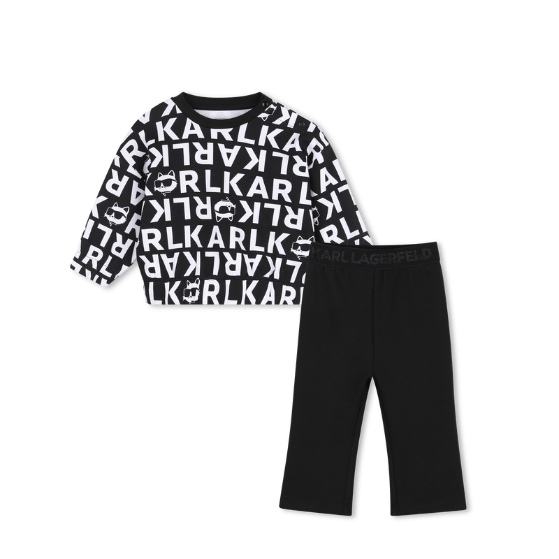 Conjunto de moletom e cal&ccedil;a KARL LAGERFELD KIDS 
                        MENINA