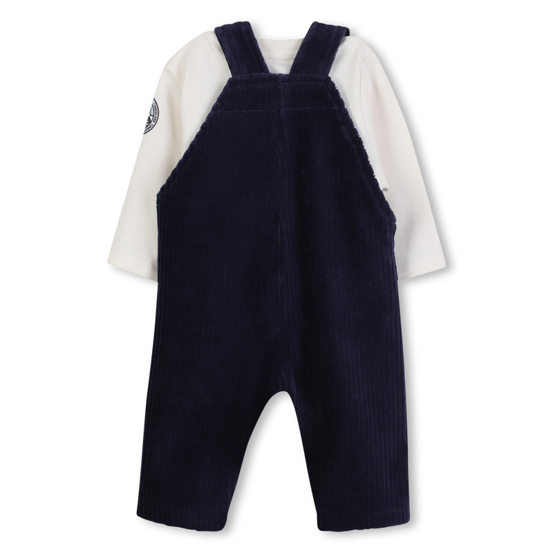 Conjunto de jardineira de veludo cotelê TIMBERLAND 
                    BOY
