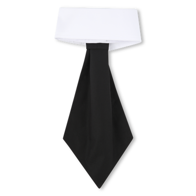 Cotton two-tone tie KARL LAGERFELD KIDS GIRL