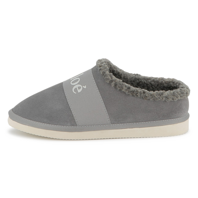 Chinelos de couro de camurça de vaca CHLOE GIRL