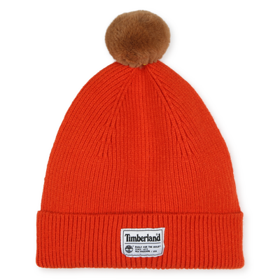Gorro de malha com pompom TIMBERLAND MENINO