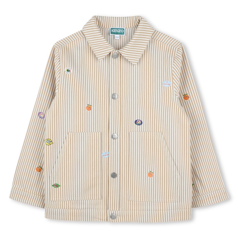 Blus&atilde;o de sarja &agrave;s riscas KENZO KIDS 
                        UNISEX