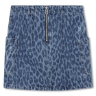 Saia jeans com estampa de leopardo ZADIG & VOLTAIRE 
                    GIRL