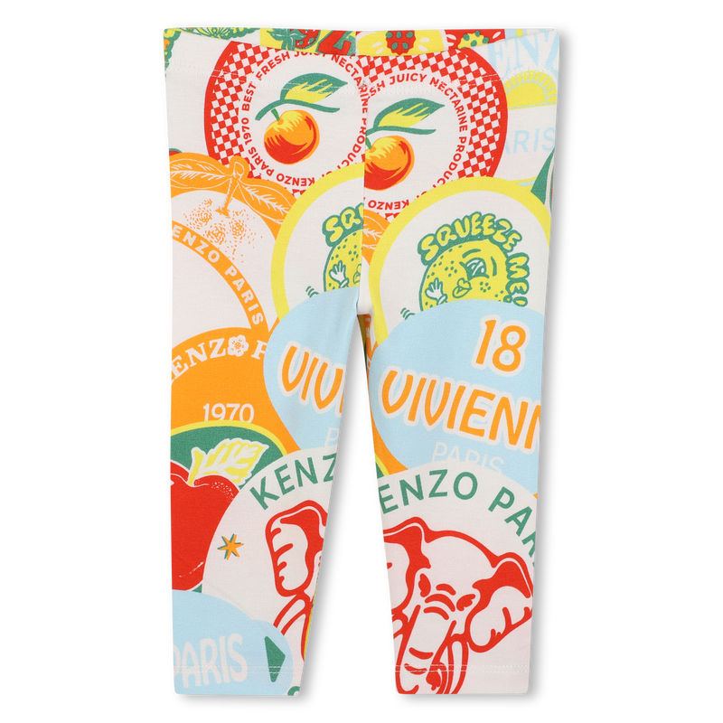 T-shirt e leggings de algod&atilde;o KENZO KIDS 
                        GIRL