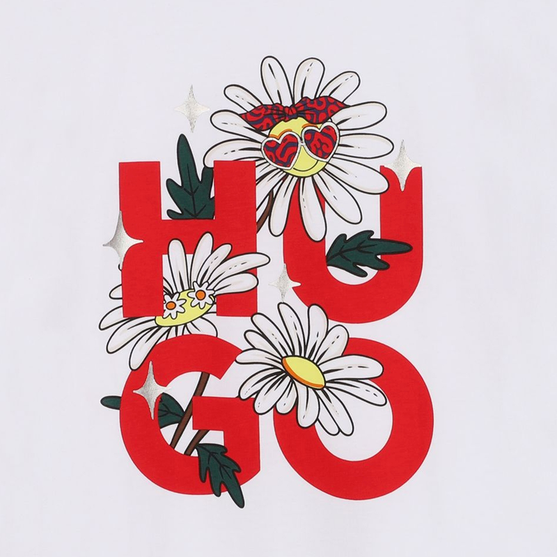 T-shirt com estampado HUGO 
                        GIRL