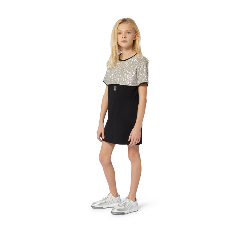 Vestido direito bi-matéria GIVENCHY 
                    GIRL