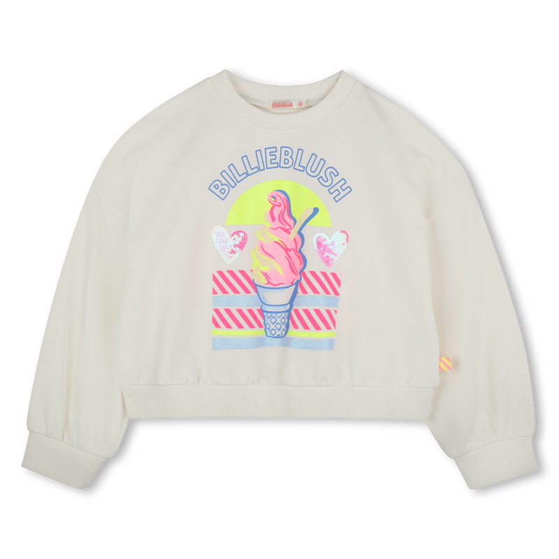 Sweatshirt em molet&atilde;o BILLIEBLUSH 
                        GIRL