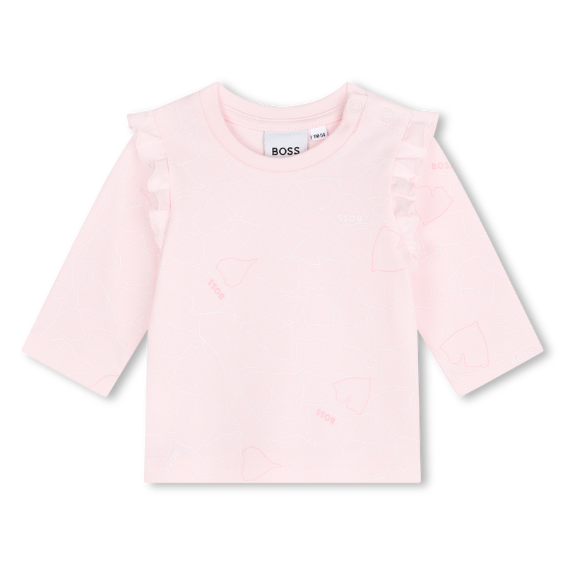 Jardineiras e t-shirt algod&atilde;o BOSS 
                        GIRL