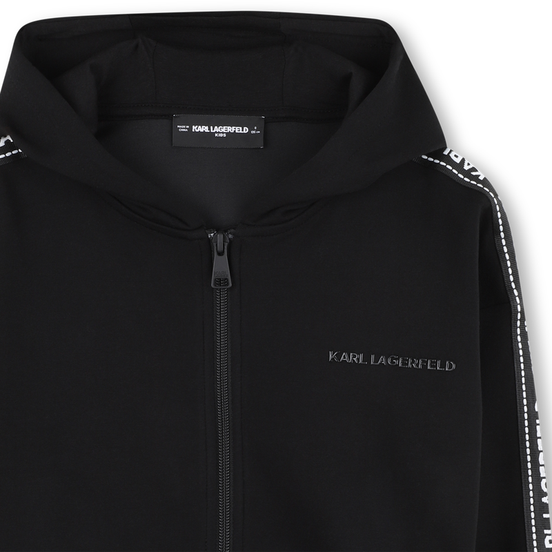 Cardigan com capuz KARL LAGERFELD KIDS 
                    GIRL