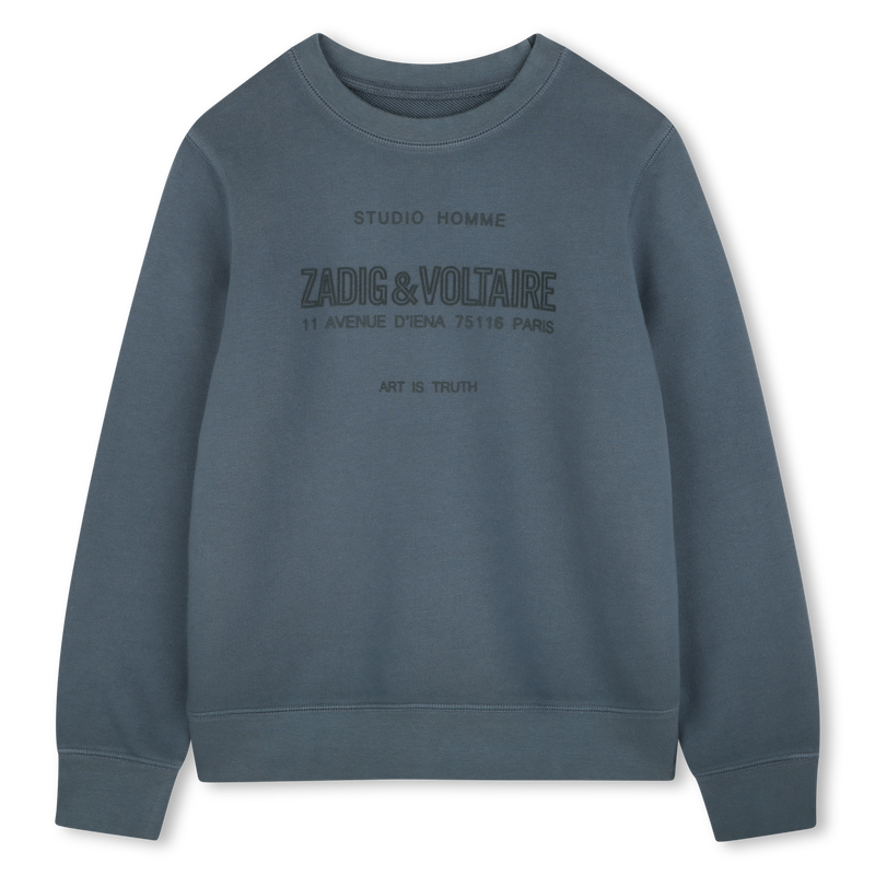 Sweatshirt em molet&atilde;o ZADIG & VOLTAIRE 
                        BOY