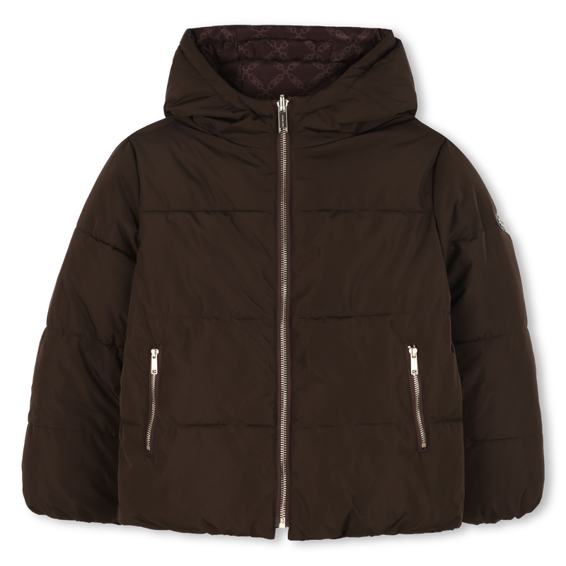 Jaqueta acolchoada revers&iacute;vel com capuz MICHAEL KORS 
                        GIRL