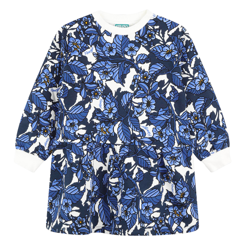 Vestido em moletão estampado KENZO KIDS 
                    GIRL