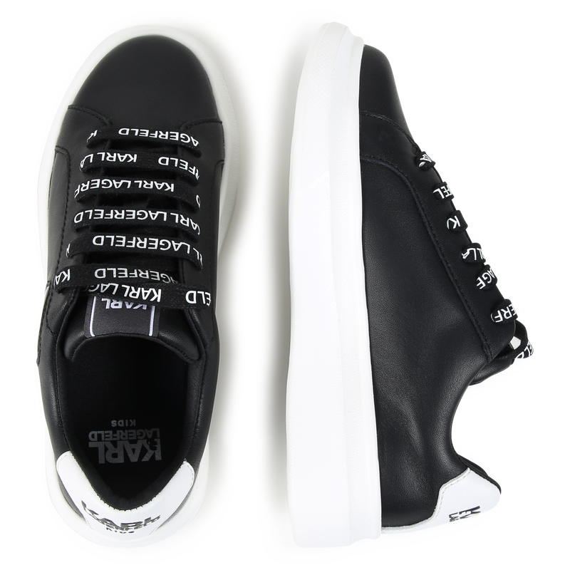 Low-Top Leather Sneakers KARL LAGERFELD KIDS 
                    BOY