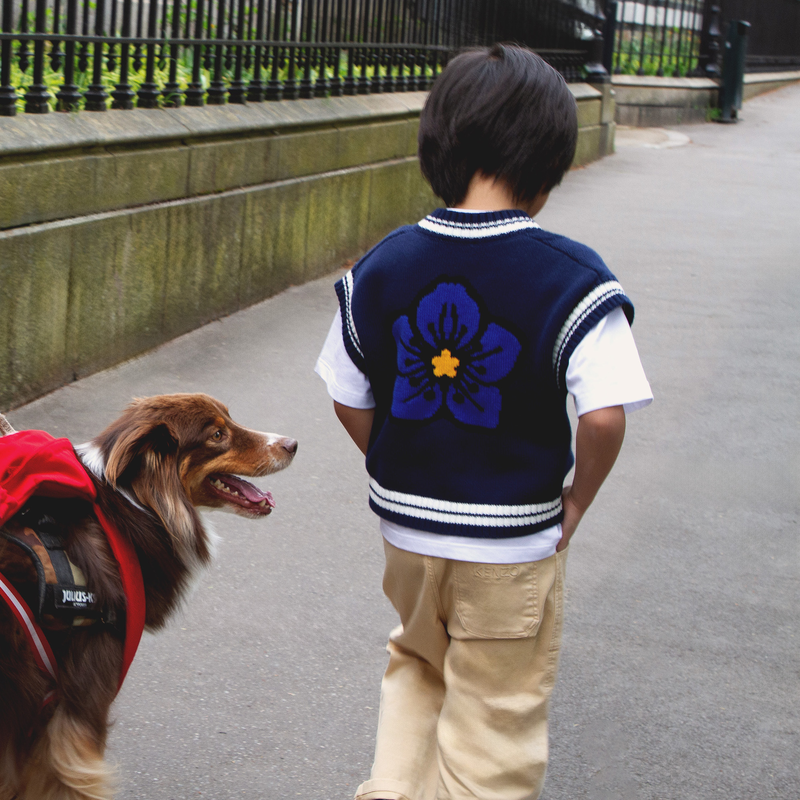 Sleeveless Jacquard Sweater KENZO KIDS 
                    GIRL