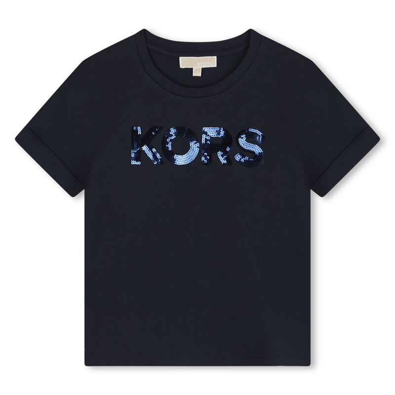 Short-Sleeved Cotton T-Shirt MICHAEL KORS 
                    GIRL