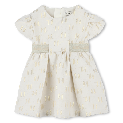 Vestido cerim&oacute;nia em jacquard KARL LAGERFELD KIDS GIRL