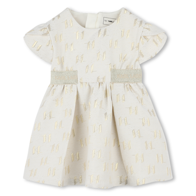 Vestido cerim&oacute;nia em jacquard KARL LAGERFELD KIDS 
                        GIRL