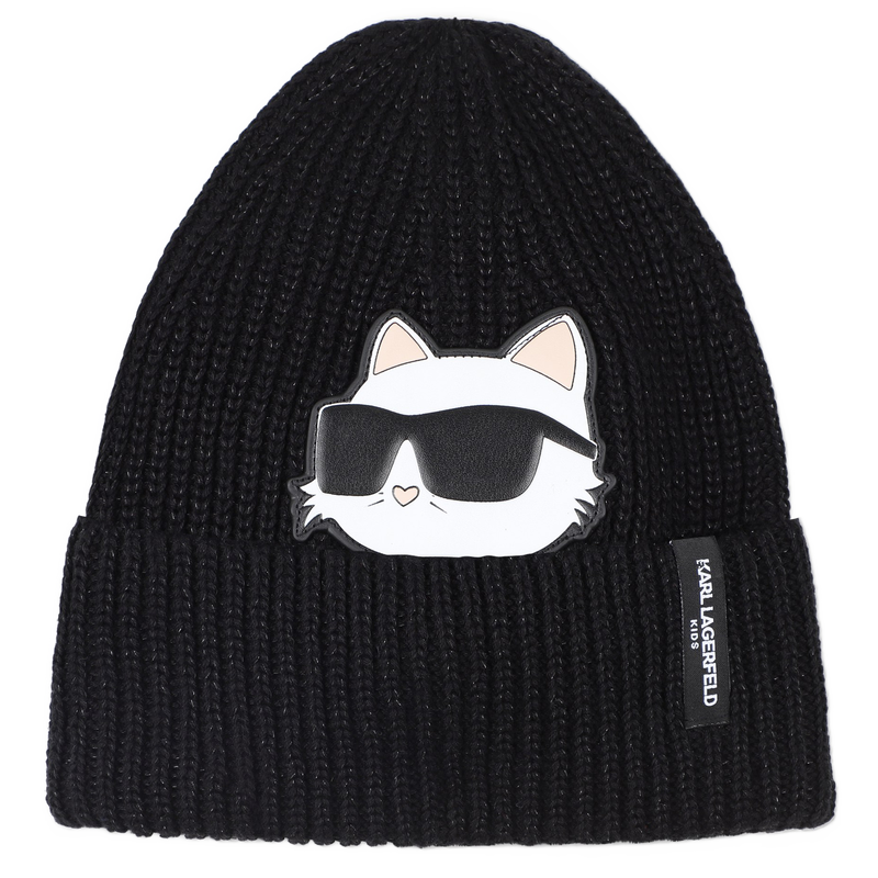 Conjunto de chap&eacute;u + aquecedor de pesco&ccedil;o KARL LAGERFELD KIDS 
                        GIRL