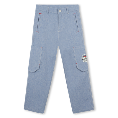 Patch Pocket Cotton Pants KENZO KIDS BOY