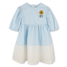 Vestido bicolor em corte evas&eacute; KENZO KIDS 
                    GIRL
