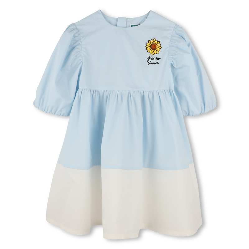 Vestido bicolor em corte evas&eacute; KENZO KIDS 
                        GIRL
