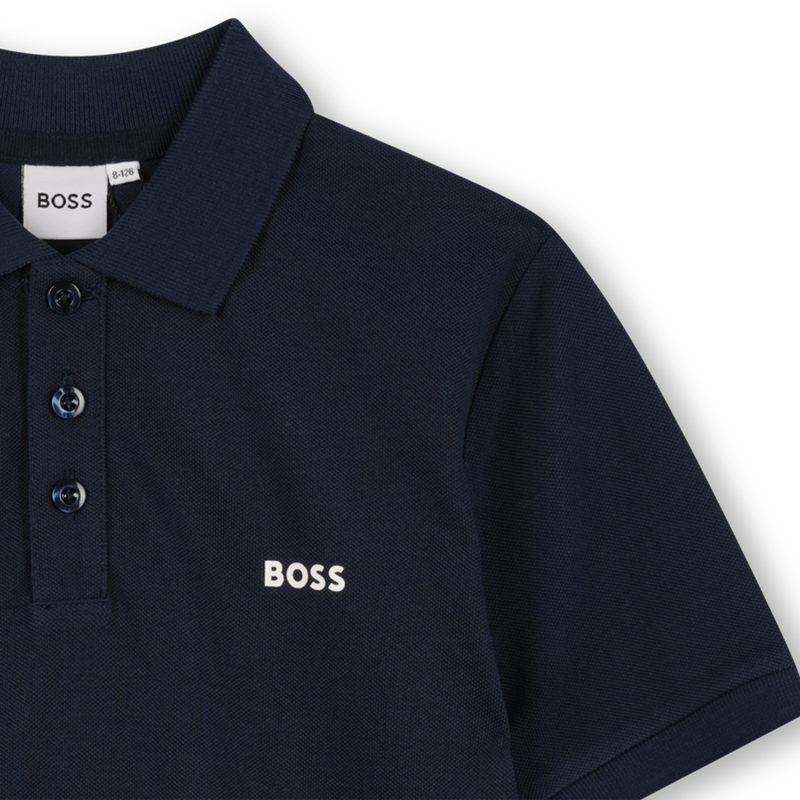 Polo de algod&atilde;o com log&oacute;tipo BOSS 
                        BOY
