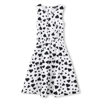 Vestido estampado em algod&atilde;o DKNY GIRL