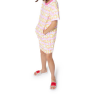 Vestido estampado em molet&atilde;o HUGO 
                    GIRL