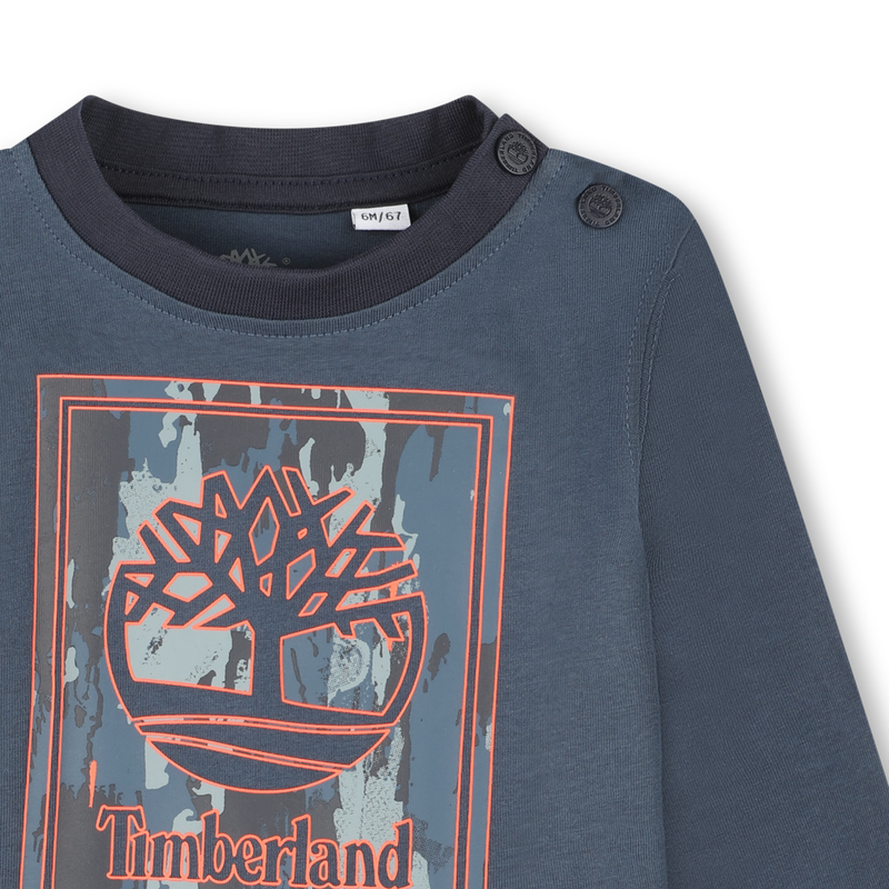 Long-Sleeved Cotton T-Shirt TIMBERLAND 
                    BOY