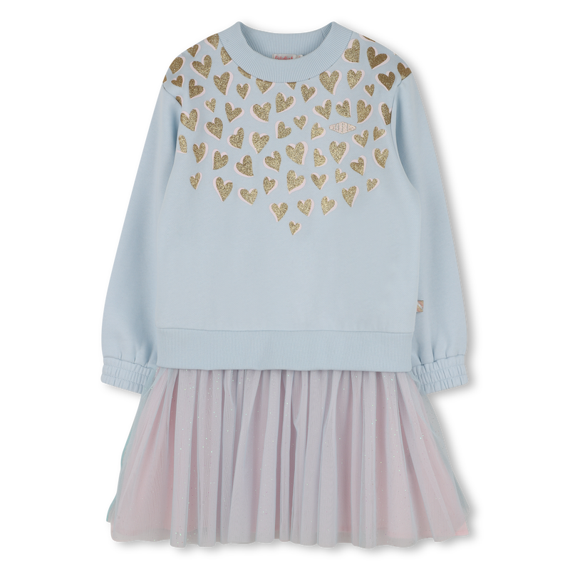 Vestido bimaterial BILLIEBLUSH 
                    GIRL