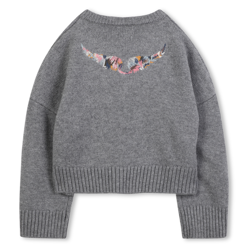 Cardigan de malha com asas bordadas ZADIG & VOLTAIRE 
                    GIRL