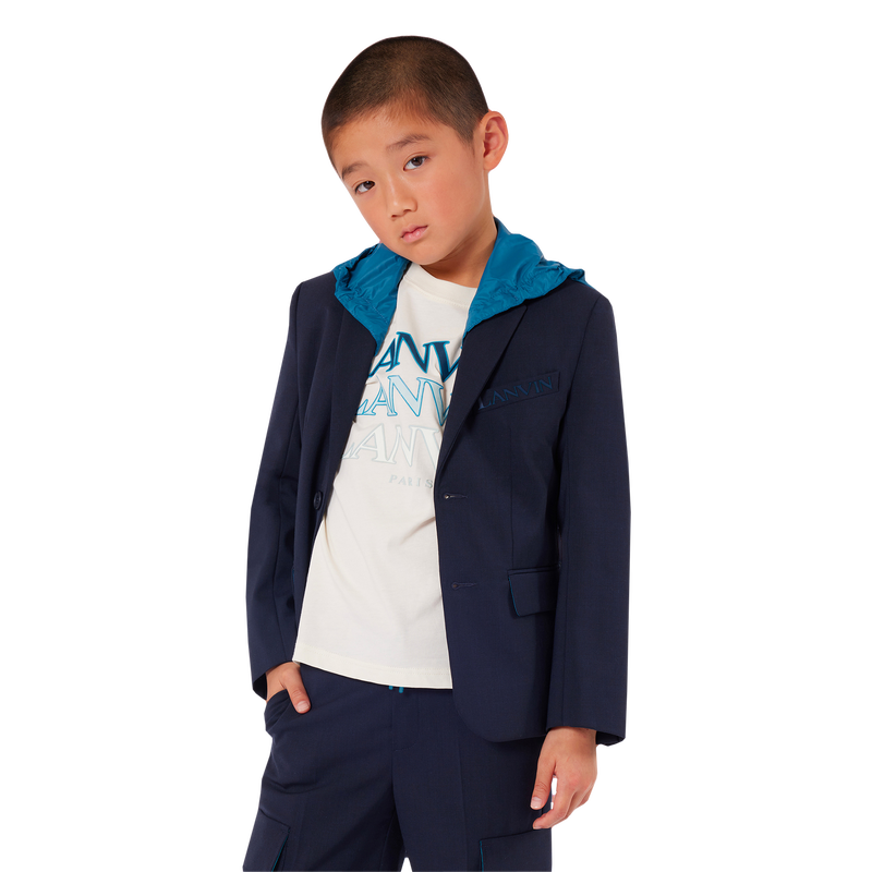 Casaco de fato bi-matéria