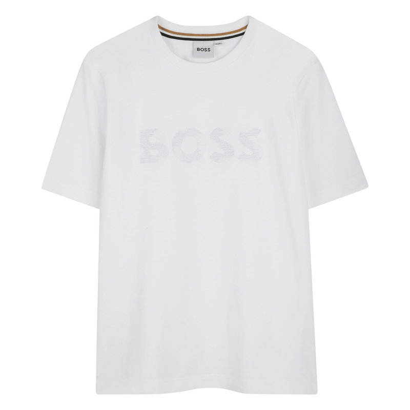 T-shirt manga curta em algod&atilde;o BOSS 
                        BOY