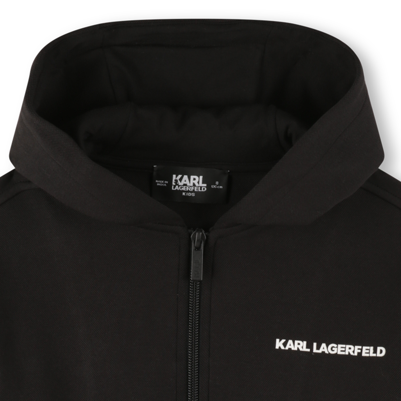 Cardigan com capuz KARL LAGERFELD KIDS 
                    BOY