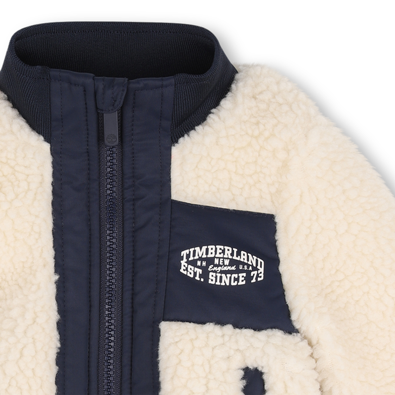 Cardigan de pel&uacute;cia de poli&eacute;ster TIMBERLAND 
                        BOY