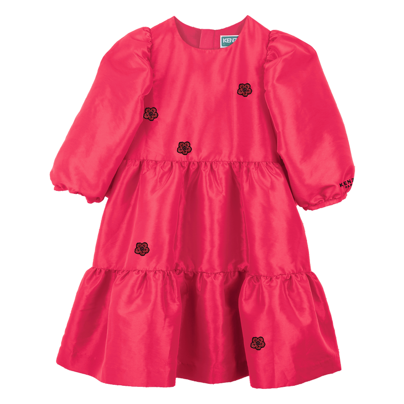 Vestido de tafet&aacute; KENZO KIDS 
                        GIRL