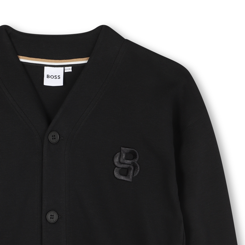 Cardigan com fecho de botão BOSS 
                    BOY