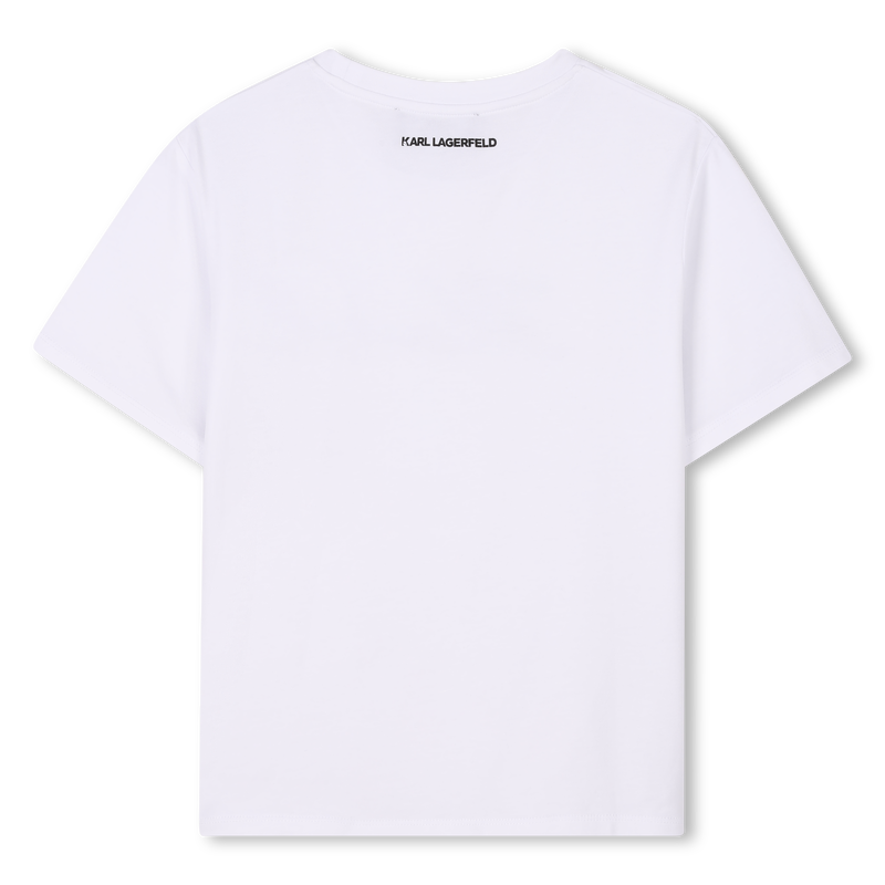 T-shirt com lantejoulas KARL LAGERFELD KIDS 
                        GIRL