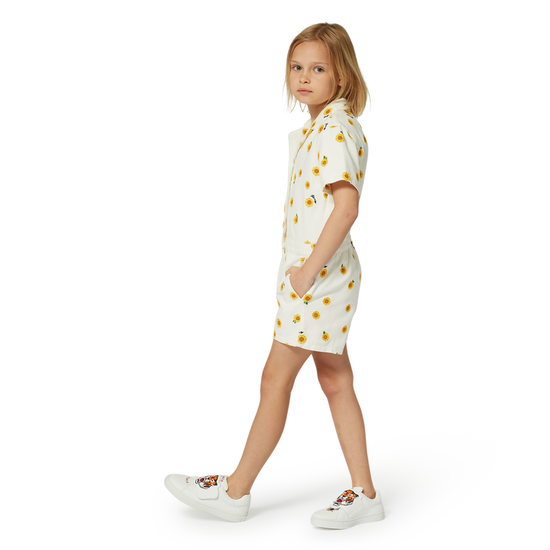 Macac&atilde;o curto em algod&atilde;o KENZO KIDS 
                        GIRL