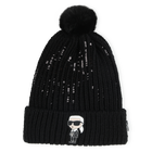 Gorro de malha com pompom KARL LAGERFELD KIDS 
                    GIRL