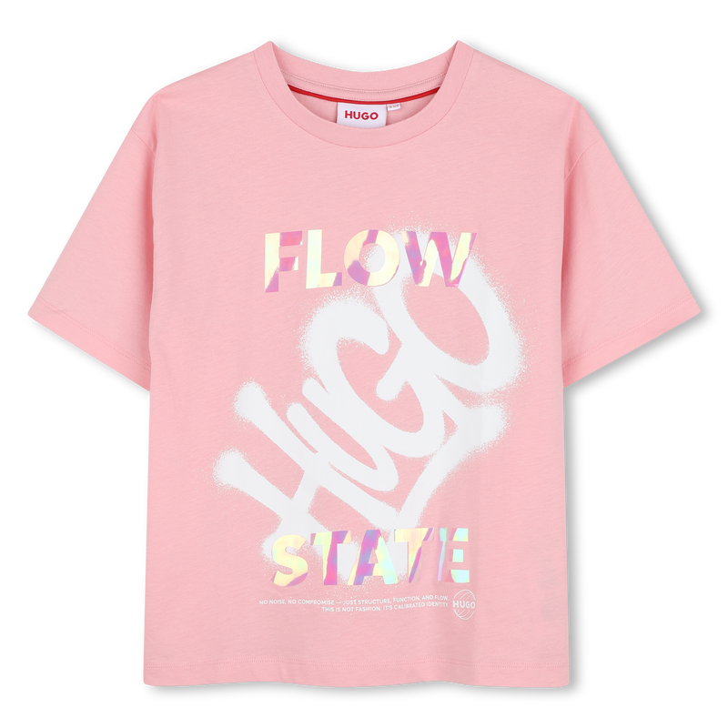 Camiseta de mangas curtas HUGO 
                        MENINA