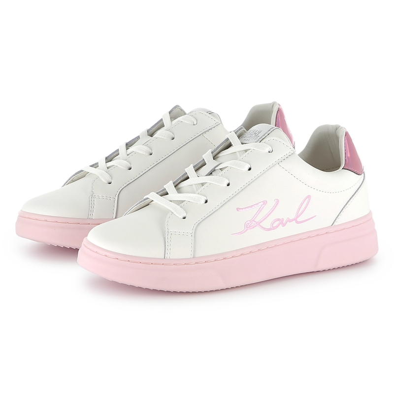 Sapatilhas de couro KARL LAGERFELD KIDS 
                        GIRL